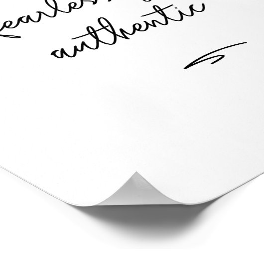 'Wees onvergeeflijk authentiek' Poster | 8x10 (Hoek)