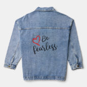 Wees onvergeeflijk Inspirerend blaadjes meisje Denim Jacket (Achterkant)