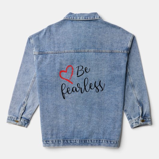 Wees onvergeeflijk Inspirerend blaadjes meisje Denim Jacket (Achterkant)