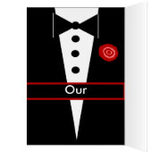 Wees onze bruiloft-dj-kaart met buis en Roos (Binnen (Links))