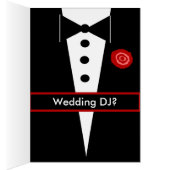 Wees onze bruiloft-dj-kaart met buis en Roos (Binnen (Rechts))