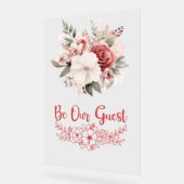 Wees onze gast bruiloft acryl teken acryl bord (Hoek)