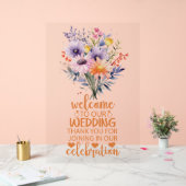 Wees onze gast bruiloft acryl teken bord (Huwelijk)