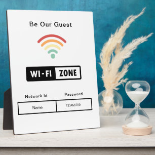 Wees onze gast bruiloft wifi informatie wachtwoord fotoplaat