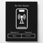 Wees onze gast bruiloft wifi informatie wachtwoord fotoplaat (Voorkant)