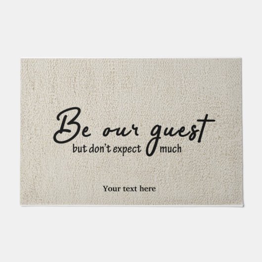 Wees onze gast deurmat (Voorkant)