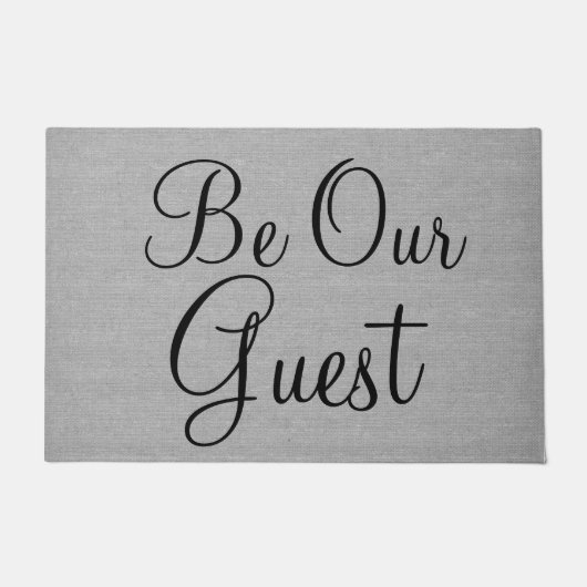 Wees onze gast in de moderne elegant welkomstquote deurmat (Voorkant)