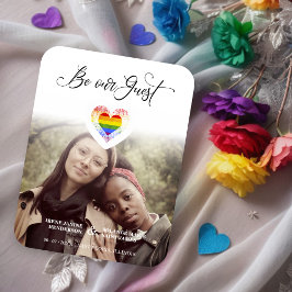 Wees onze gast Pride Regenboog Hart Lesbisch Homos Magneet