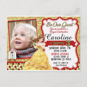 Wees onze gast prinses foto verjaardag uitnodiging briefkaart