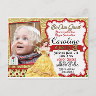 Wees onze gast prinses foto verjaardag uitnodiging briefkaart
