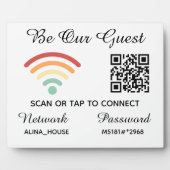 Wees onze gast QR-code WiFi-netwerk en wachtwoord Fotoplaat (Voorkant)