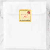 Wees onze gast-Red Rose Verjaardagsfeestje Sticker (Tas)