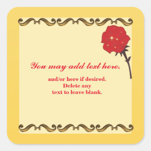 Wees onze gast-Red Rose Verjaardagsfeestje Sticker