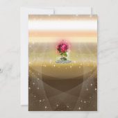 Wees onze Gast Rode Betoverde Magische Rode Roos F Kaart (Achterkant)