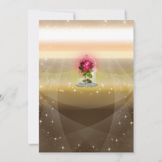 Wees onze Gast Rode Betoverde Magische Rode Roos F Kaart (Achterkant)