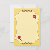 Wees onze gast rode roos feest tafel nummer kaart (Achterkant)