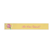 Wees onze Gast-Roze Rose Party Wrap Around Labels Adreslabel Wikkel (Individueel)