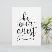 Wees onze gast - Sign for Guest Room of B en B Hom (Staand voorkant)