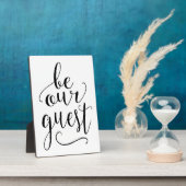 Wees onze gast - Sign for Guest Room of B en B Hom Fotoplaat (Zijkant)