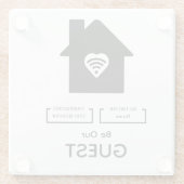 Wees onze gast WIFI informatie Wachtwoord Hotel De Glazen Onderzetter (Achterkant)
