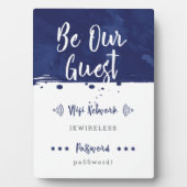 Wees onze gast - Wifi Network Plaque Fotoplaat (voorkant)