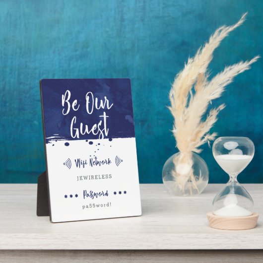 Wees onze gast - Wifi Network Plaque Fotoplaat (Zijkant)