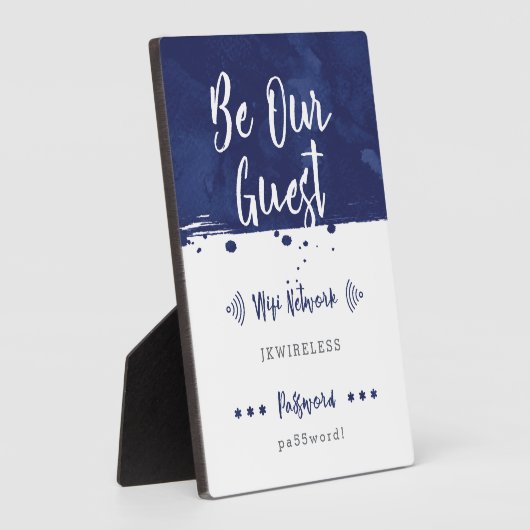 Wees onze gast - Wifi Network Plaque Fotoplaat (Zijkant)