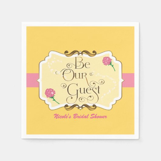 Wees onze gastgele en roze roze prinses Partij Servetten (Voorkant)