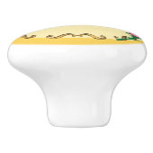 Wees onze gastgele en roze rozenprinceskamer keramische knop (Zijkant)