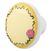 Wees onze gastgele en roze rozenprinceskamer keramische knop (Rechts)