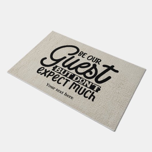 Wees onze gastslaapkamer deurmat (Schuin)