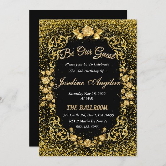 Wees onze gastuitnodiging kaart (Voorkant / Achterkant)