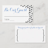 Wees onze gastvrouw | Naam Kaarten en huwelijkstip Plaatskaartje (Voorkant / Achterkant)