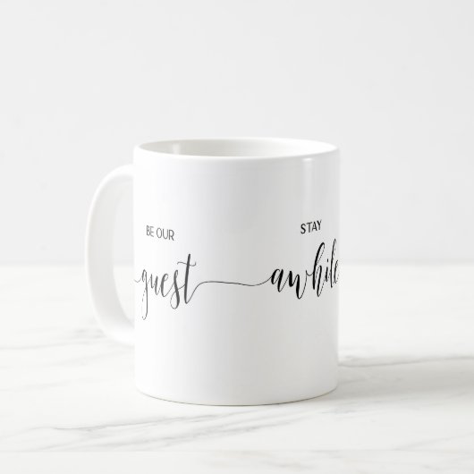 Wees onze Mok voor gastkoffie (Voorkant links)