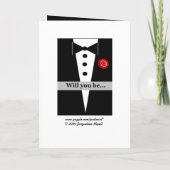 Wees onze ringdrager kaart met Tux en Roos (Achterkant)