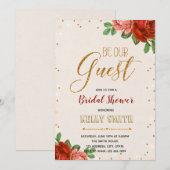 Wees onze uitnodiging voor het douchen van bezoeke (Voorkant / Achterkant)