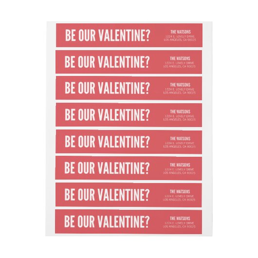 Wees onze Valentijn | Modern Red (Vel)