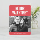 Wees onze Valentijn moderne Valentijnsdag fotokaar Feestdagenkaart (Staand voorkant)