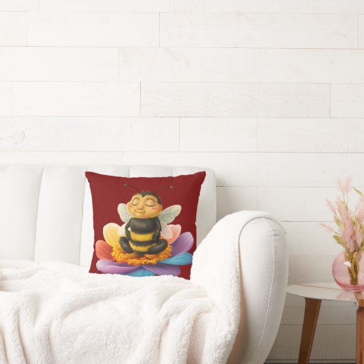 Wees op een levendige bloem die yoga doet kussen (Bank)