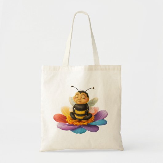 Wees op een levendige bloem die yoga doet tote bag (Voorkant)