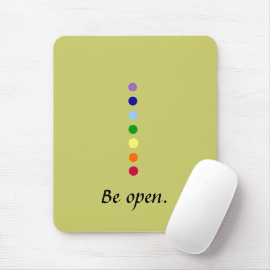Wees open = Chakra Mousepad Muismat (Met muis)