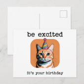 Wees Opgewonden Het Is Je Verjaardag Grappig Briefkaart (Voorkant / Achterkant)