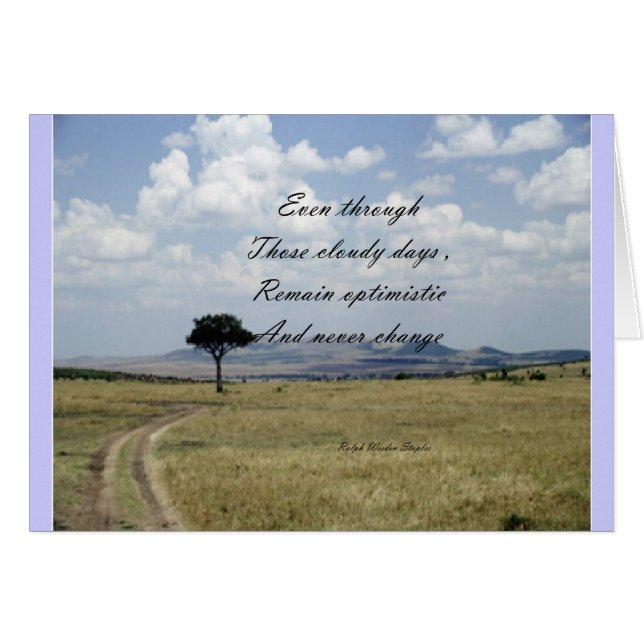 Wees optimistisch (Voorkant Horizontaal)