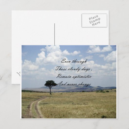 Wees optimistisch briefkaart (Voorkant / Achterkant)