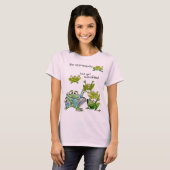 Wees optimistisch en bevleef kikkervis t-shirt (Voorkant volledig)