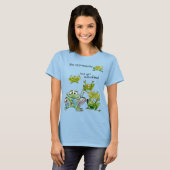 Wees optimistisch en bevuilde kikkers t-shirt (Voorkant volledig)