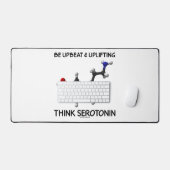 Wees optimistisch en moedig denk aan serotonine mo bureaumat (Keyboard & Muis)