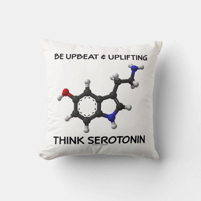 Wees optimistisch en moedig denk aan serotonine mo kussen (Voorkant)