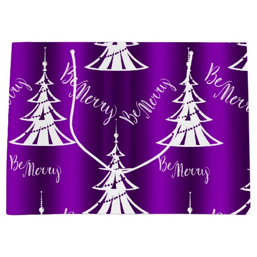 Wees Paarse kerst Groot Cadeauzakje (Voorkant)