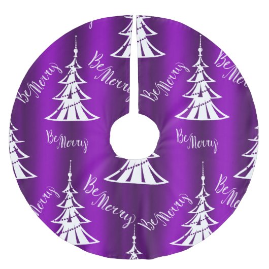 Wees Paarse kerst Kerstboom Rok (Voorkant)